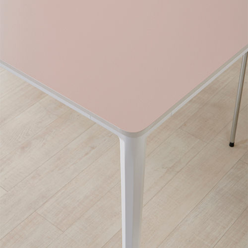핑크 세라믹 4인 테이블(알루미늄다리)